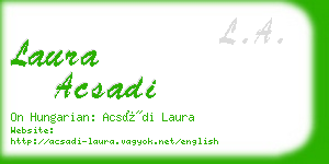 laura acsadi business card